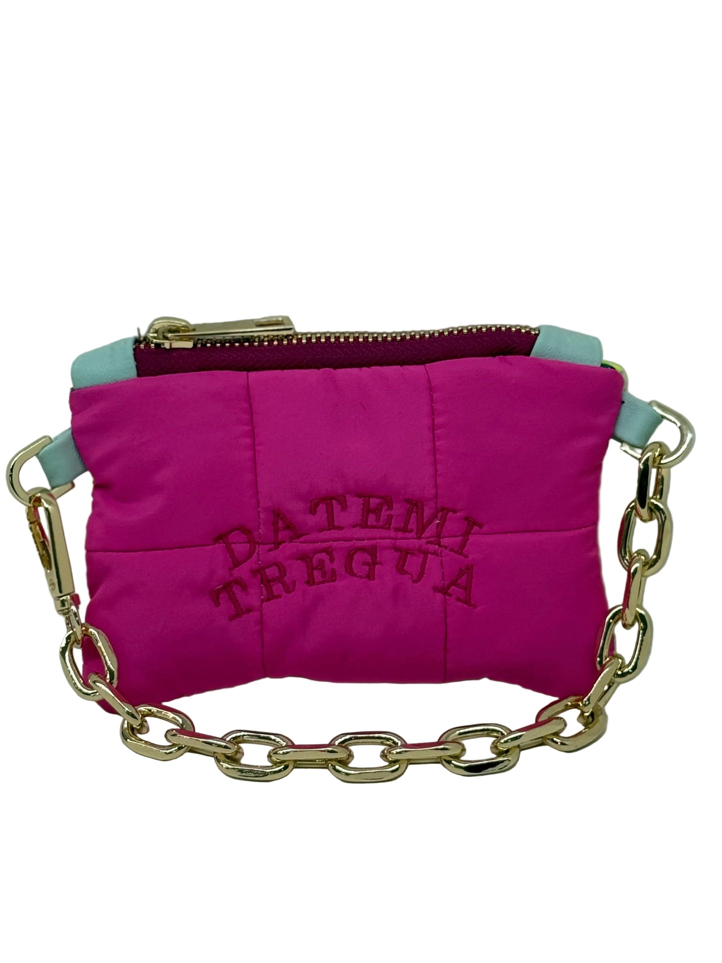 Mini Pochette Nylon Fuxia “Datemi Tregua”