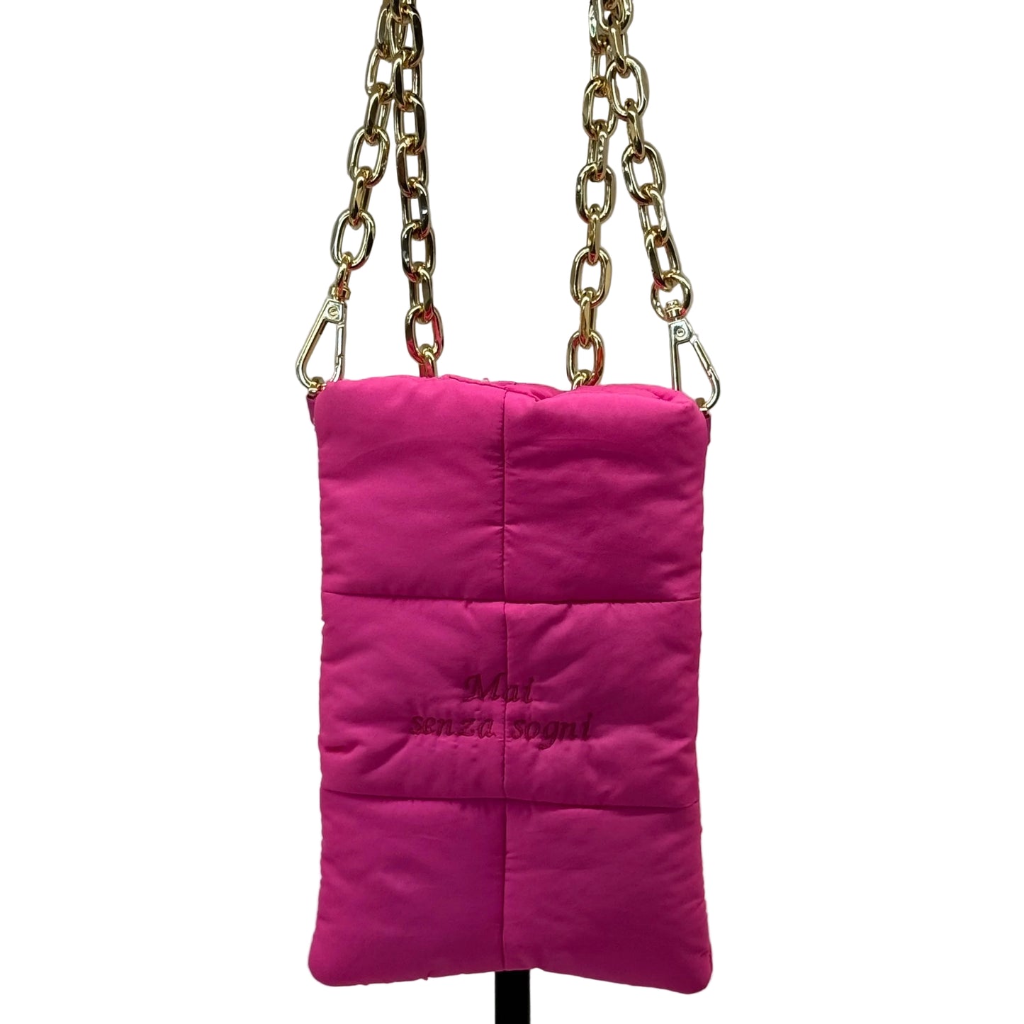 Portacellulare Nylon Fuxia “Mai senza sogni”