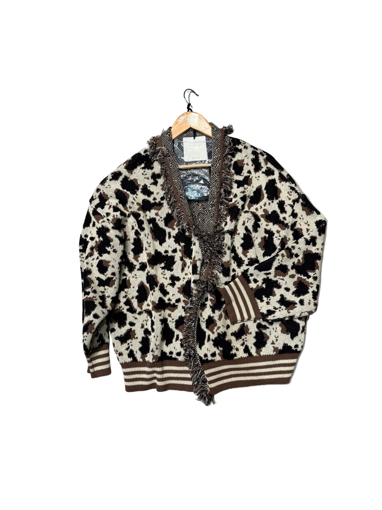 Giacca maglia cow
