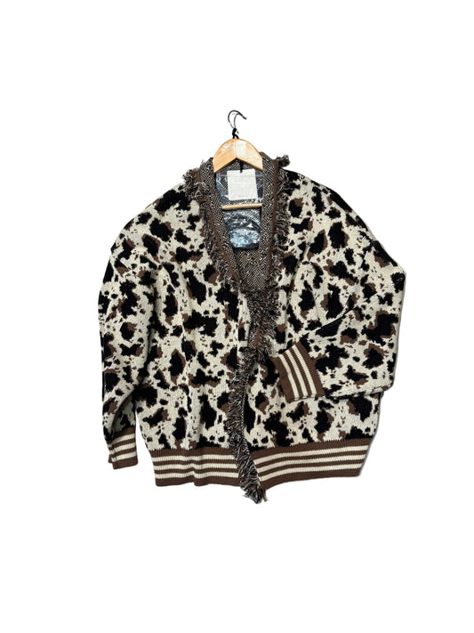 Giacca maglia cow
