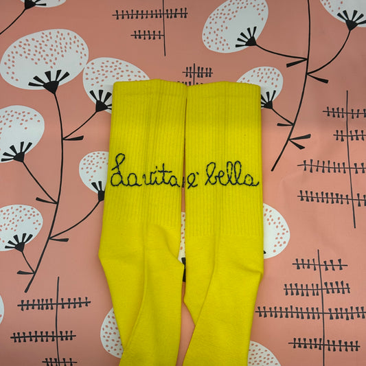 Calzino ’Dillo cosi’ La vita e’ bella