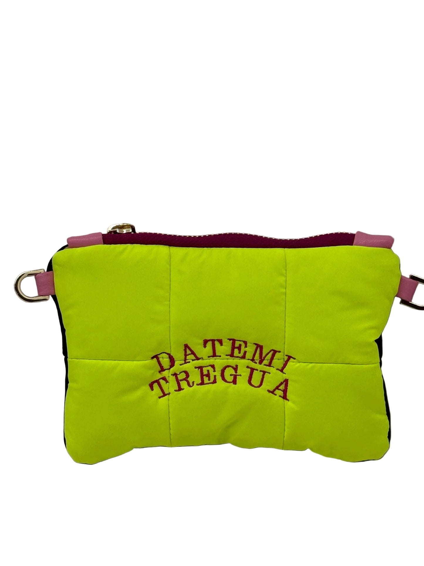 Mini Pochette Fluo Yellow “Datemi Tregua”