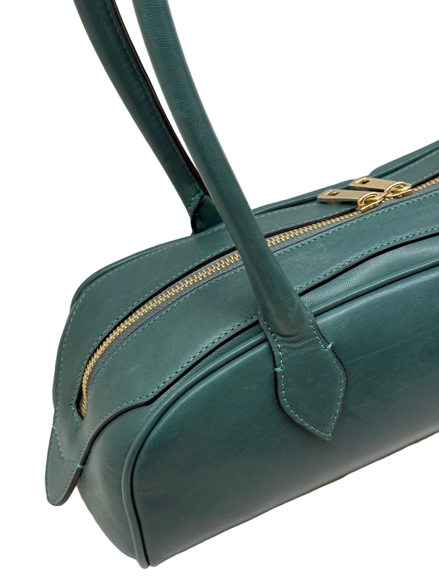 Camilla green leather