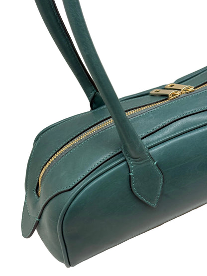 Camilla green leather