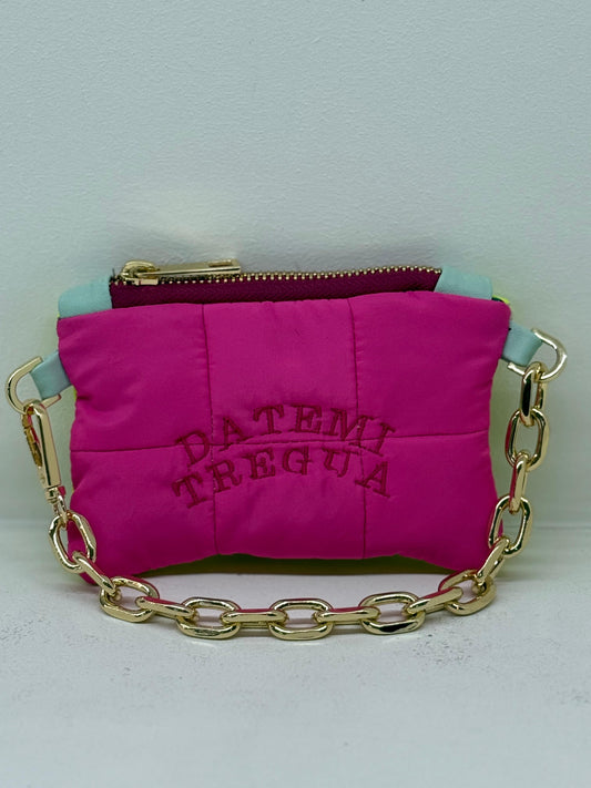 Mini Pochette Nylon Fuxia “Datemi Tregua”