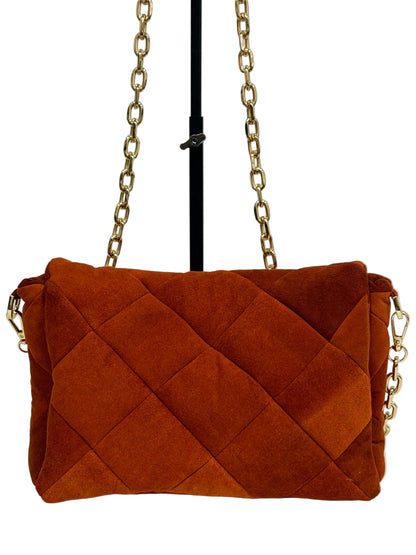 Virna small orange suede